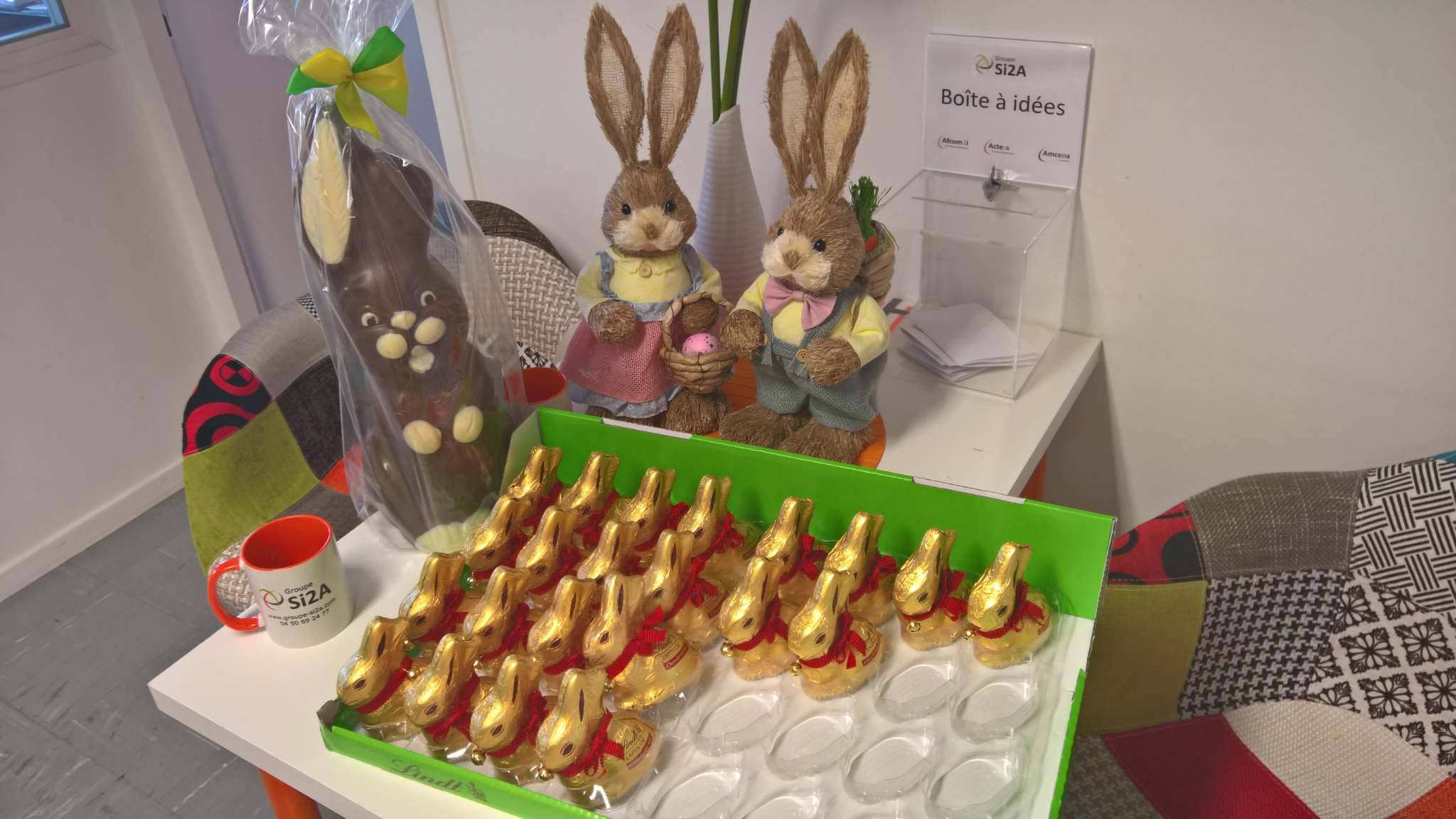 Lapins de Pâques chez Groupe Si2A